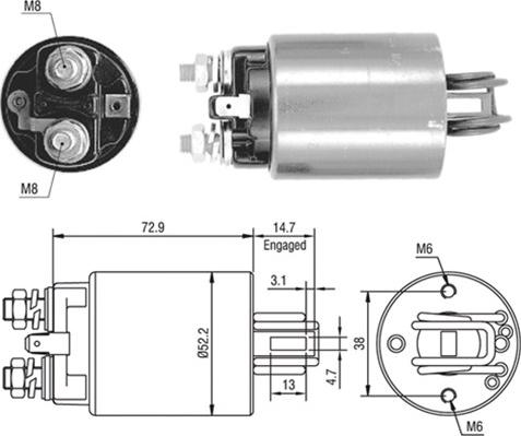 Magneti Marelli 940113050409 - Магнитен превключвател, стартер vvparts.bg