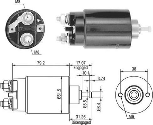 Magneti Marelli 940113050403 - Магнитен превключвател, стартер vvparts.bg