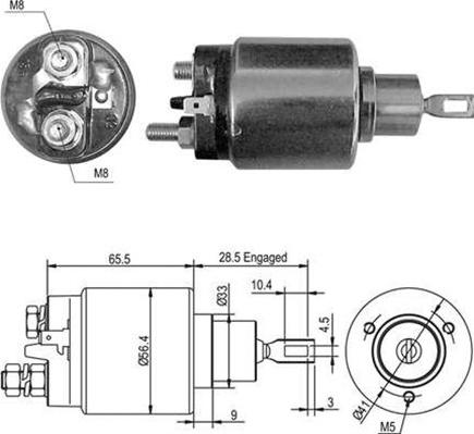 Magneti Marelli 940113050419 - Магнитен превключвател, стартер vvparts.bg