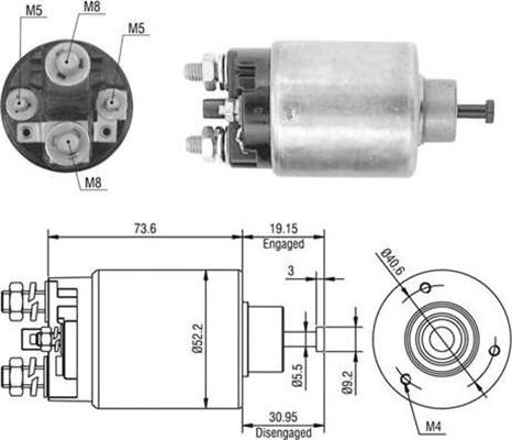 Magneti Marelli 940113050412 - Магнитен превключвател, стартер vvparts.bg