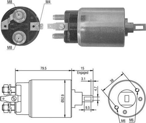 Magneti Marelli 940113050421 - Магнитен превключвател, стартер vvparts.bg