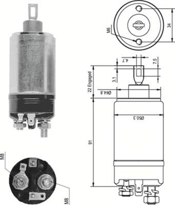 Magneti Marelli 940113050090 - Магнитен превключвател, стартер vvparts.bg