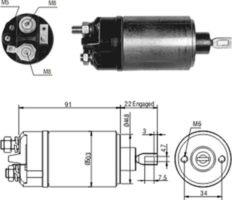 Magneti Marelli 940113050167 - Магнитен превключвател, стартер vvparts.bg