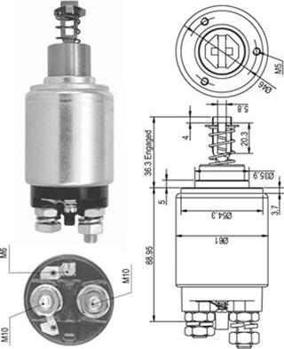 Magneti Marelli 940113050110 - Магнитен превключвател, стартер vvparts.bg