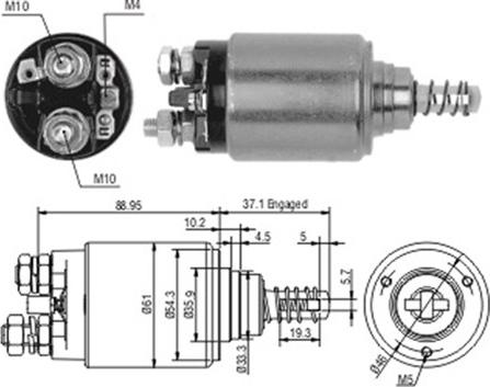 Magneti Marelli 940113050189 - Магнитен превключвател, стартер vvparts.bg