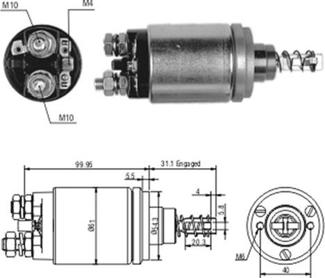 Magneti Marelli 940113050183 - Магнитен превключвател, стартер vvparts.bg