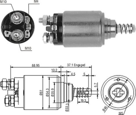 Magneti Marelli 940113050187 - Магнитен превключвател, стартер vvparts.bg