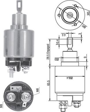 Magneti Marelli 940113050128 - Магнитен превключвател, стартер vvparts.bg