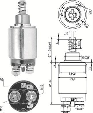 Magneti Marelli 940113050178 - Магнитен превключвател, стартер vvparts.bg