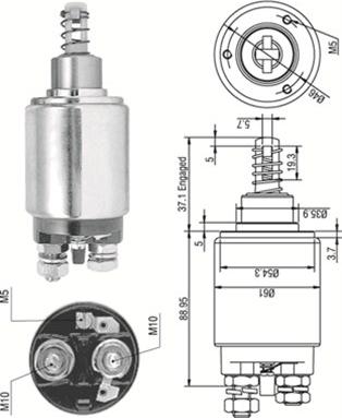 Magneti Marelli 940113050173 - Магнитен превключвател, стартер vvparts.bg