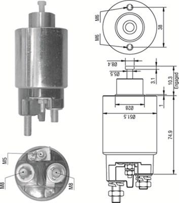 Magneti Marelli 940113050354 - Магнитен превключвател, стартер vvparts.bg