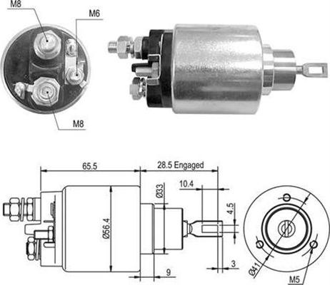 Magneti Marelli 940113050365 - Магнитен превключвател, стартер vvparts.bg