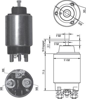 Magneti Marelli 940113050319 - Магнитен превключвател, стартер vvparts.bg