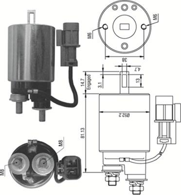 Magneti Marelli 940113050381 - Магнитен превключвател, стартер vvparts.bg