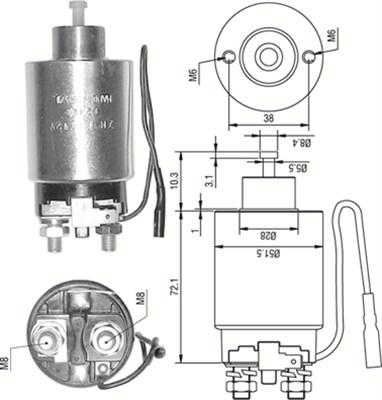 Magneti Marelli 940113050291 - Магнитен превключвател, стартер vvparts.bg