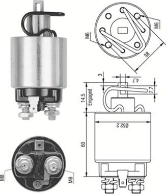 Magneti Marelli 940113050242 - Магнитен превключвател, стартер vvparts.bg