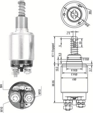 Magneti Marelli 940113050257 - Магнитен превключвател, стартер vvparts.bg