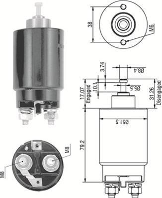 Magneti Marelli 940113050263 - Магнитен превключвател, стартер vvparts.bg