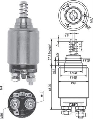 Magneti Marelli 940113050262 - Магнитен превключвател, стартер vvparts.bg