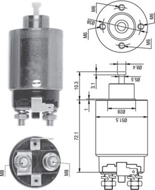 Magneti Marelli 940113050284 - Магнитен превключвател, стартер vvparts.bg