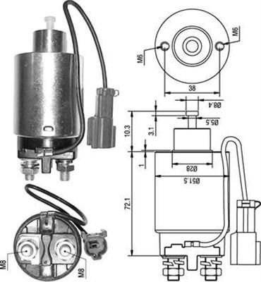 Magneti Marelli 940113050285 - Магнитен превключвател, стартер vvparts.bg