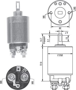 Magneti Marelli 940113050281 - Магнитен превключвател, стартер vvparts.bg