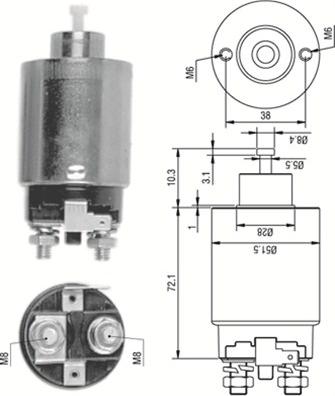 Magneti Marelli 940113050283 - Магнитен превключвател, стартер vvparts.bg