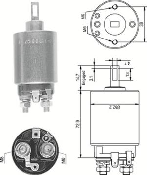 Magneti Marelli 940113050282 - Магнитен превключвател, стартер vvparts.bg