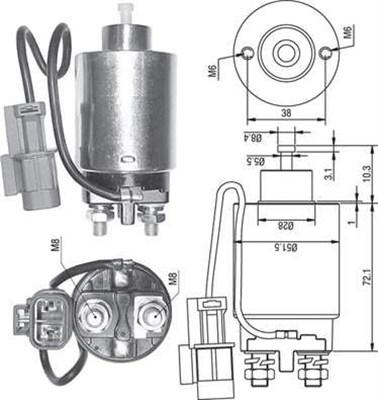 Magneti Marelli 940113050287 - Магнитен превключвател, стартер vvparts.bg