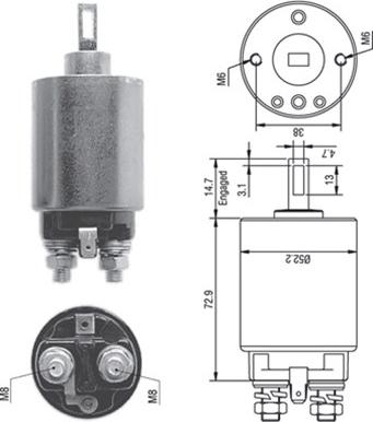 Magneti Marelli 940113050278 - Магнитен превключвател, стартер vvparts.bg