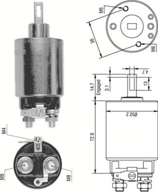 Magneti Marelli 940113050277 - Магнитен превключвател, стартер vvparts.bg