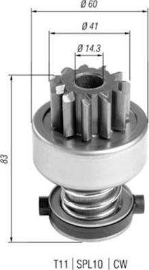 Magneti Marelli 940113020404 - Зъбно колелце, стартер vvparts.bg