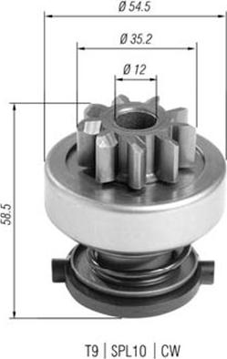 Magneti Marelli 940113020401 - Зъбно колелце, стартер vvparts.bg