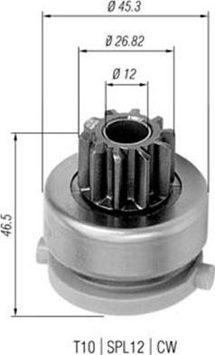 Magneti Marelli 940113020439 - Зъбно колелце, стартер vvparts.bg