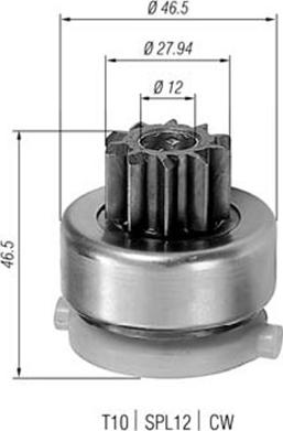 Magneti Marelli 940113020435 - Зъбно колелце, стартер vvparts.bg