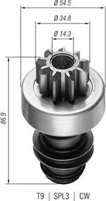 Magneti Marelli 940113020004 - Зъбно колелце, стартер vvparts.bg