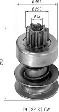 Magneti Marelli 940113020001 - Зъбно колелце, стартер vvparts.bg