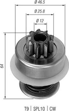 Magneti Marelli 940113020015 - Зъбно колелце, стартер vvparts.bg