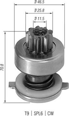 Magneti Marelli 940113020029 - Зъбно колелце, стартер vvparts.bg