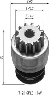 Magneti Marelli 940113020162 - Зъбно колелце, стартер vvparts.bg