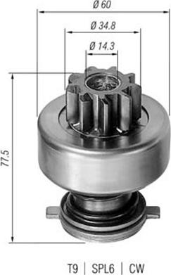 Magneti Marelli 940113020114 - Зъбно колелце, стартер vvparts.bg