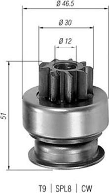 Magneti Marelli 940113020185 - Зъбно колелце, стартер vvparts.bg