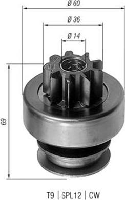 Magneti Marelli 940113020128 - Зъбно колелце, стартер vvparts.bg