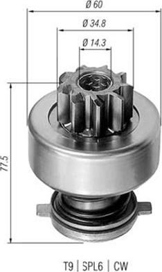 Magneti Marelli 940113020179 - Зъбно колелце, стартер vvparts.bg