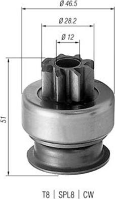 Magneti Marelli 940113020176 - Зъбно колелце, стартер vvparts.bg