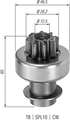 Magneti Marelli 940113020170 - Зъбно колелце, стартер vvparts.bg