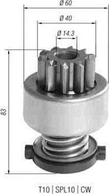 Magneti Marelli 940113020393 - Зъбно колелце, стартер vvparts.bg