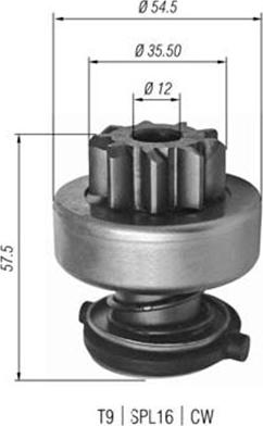 Magneti Marelli 940113020346 - Зъбно колелце, стартер vvparts.bg