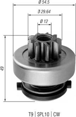 Magneti Marelli 940113020354 - Зъбно колелце, стартер vvparts.bg