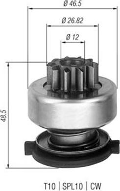 Magneti Marelli 940113020309 - Зъбно колелце, стартер vvparts.bg